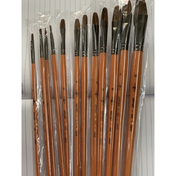 cọ vẽ/ bút vẽ màu nước acrylic cọ đầu tròn lông chồn loại 1