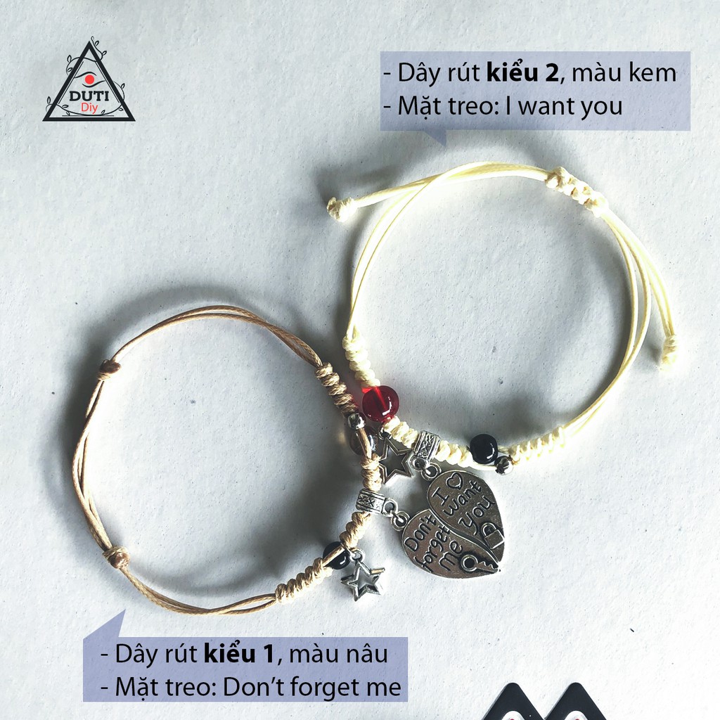 Vòng tay Tình bạn FRIENDS cặp nhóm DutiOS Dây Rút Xinh Xắn - VRF001 [inbox để làm theo yêu cầu]