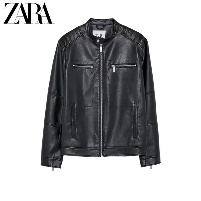 Áo khoác da Zara man auth canh sale, kèm video