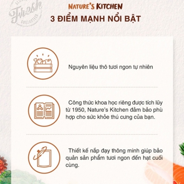 Hạt Natural Kichen cho Chó tăng cường sức khỏe xương khớp nature's kitchen (cho chó mọI lứa tuổI )