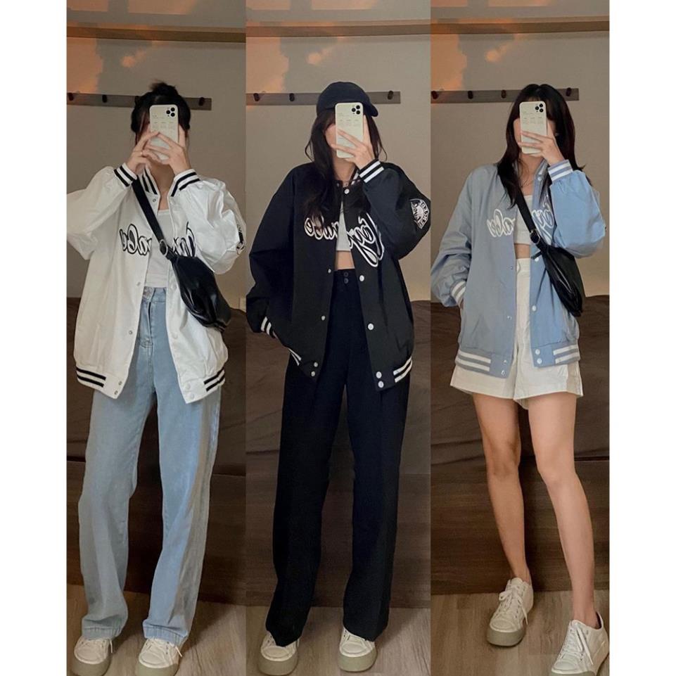 SALE Áo khoác Bomber nữ bóng chày Form rộng - Kiểu áo Bomber Style Ulzzang Hàn Quốc - Vitalita.cloth