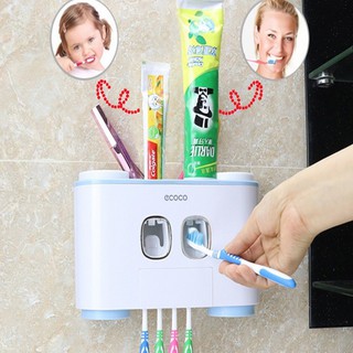 Bộ nhả kem đánh răng cao cấp Ecoco 4 cốc