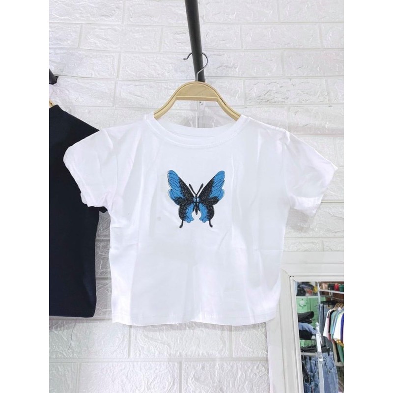 Áo Croptop Thêu Hình Siêu Xinh HSU1(Ảnh Thật, Hàng Sẵn) | BigBuy360 - bigbuy360.vn
