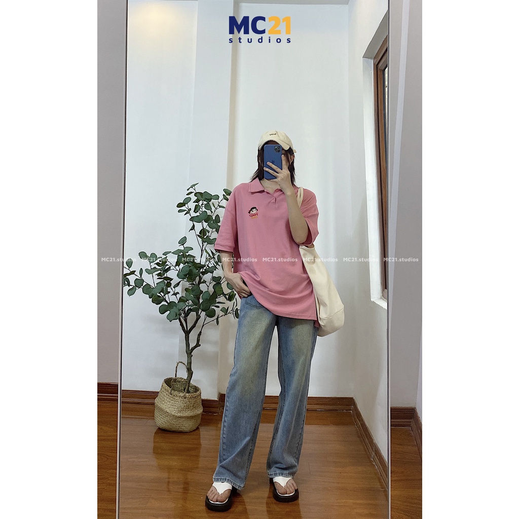 Áo polo tay lỡ MINIONCLOTHING thun Unisex nam nữ tee oversize form rộng pull Ulzzang Streetwear Hàn Quốc bigsize A3219