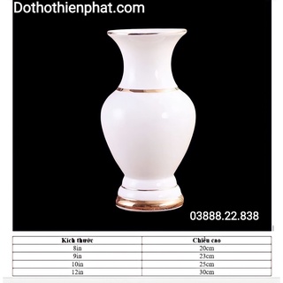 Bình bông sứ trắng – Nhiều kích thước