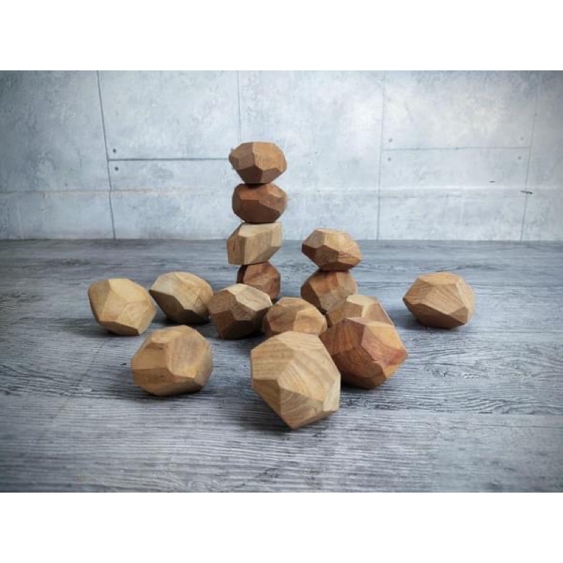 Bộ 16 viên gỗ cân bằng Tumi Ishi - đồ chơi xếp hình thông minh cho trẻ, xả stress
