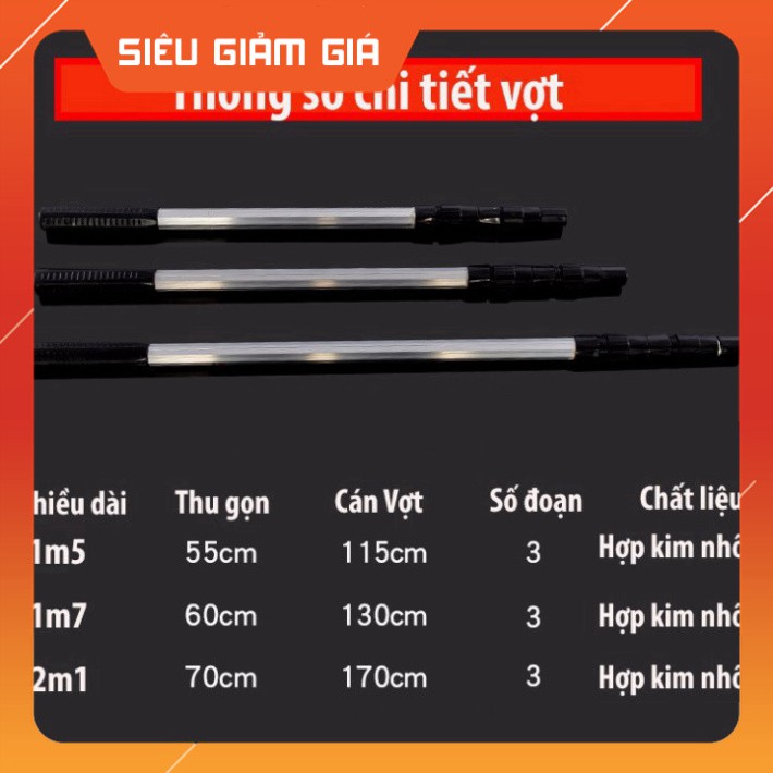 [Combo] [Combo] Vợt Cá Gấp Gọn Vành Tròn nhôm 1m5 - 2m1 KK-3 [Giá rẻ] [Giá rẻ]