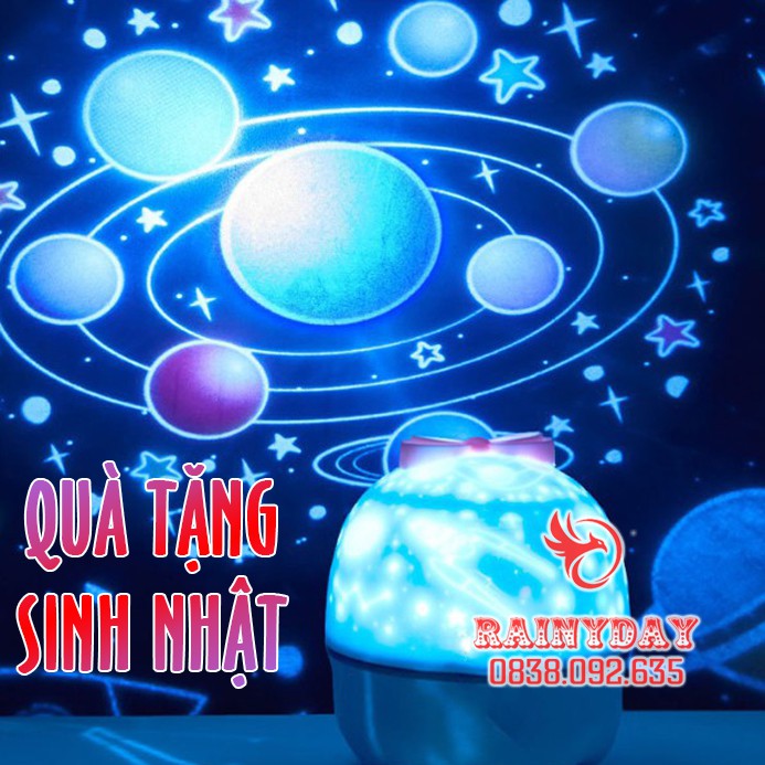 Quà tặng sinh nhật cho bé bạn gái nữ người yêu đèn ngủ chiếu 3D 6 hình cực xinh lung linh [ Loại 1 ]
