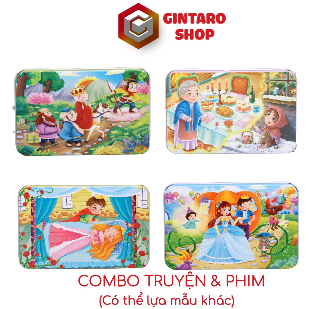 Trò chơi xếp hình 60 chi tiết puzzle có hộp dành cho bé , Đồ chơi lắp ráp với nhiều mẫu đa dạng GINTARO SHOP