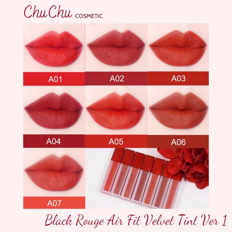 Son kem Black Rouge Airfit Velvet Tint Ver 1 Ver 2 Ver 3