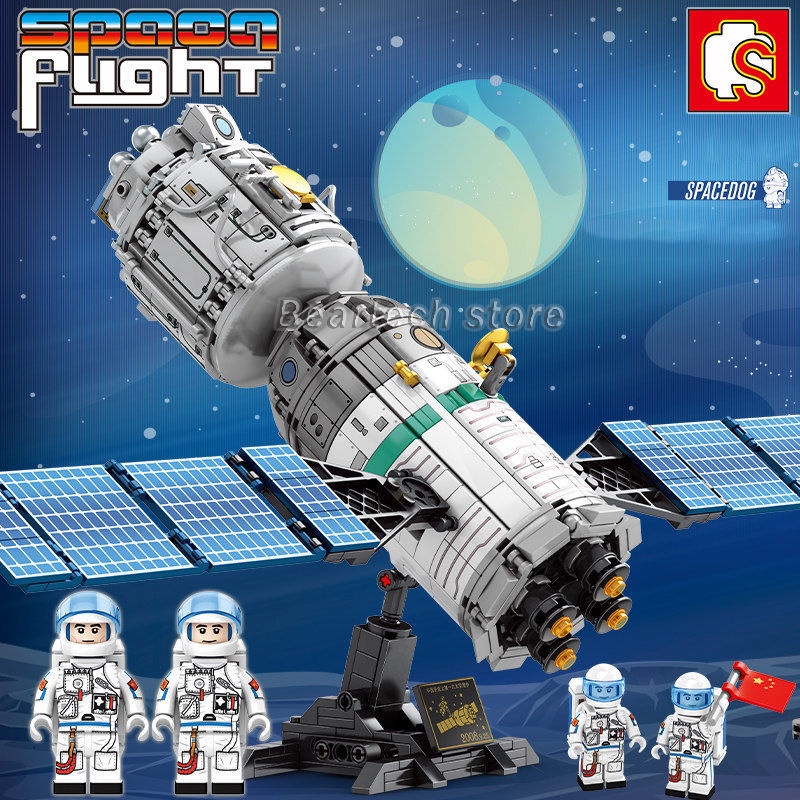 City Technic Lunar Lander Building Blocks Lego Classic Movie Exit Airship Car Model Creator Cosmonaut Figures Bricks Kids Toys