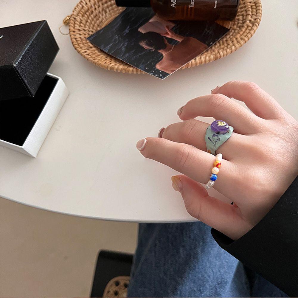 Nhẫn Hở Thiết Kế Độc Đáo Thời Trang Cho Nữ|Nhẫn Mạ Bạc Kiểu Dáng Đơn Giản Phong Cách Retro Hàn Quốc Cho Nữ