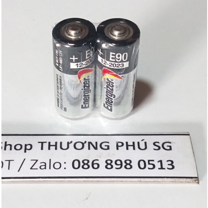 Pin Energizer Alkaline Battery: E90, N, SIZE N, R1, LR1, AM5 - 1.5V: Vĩ 2 Viên