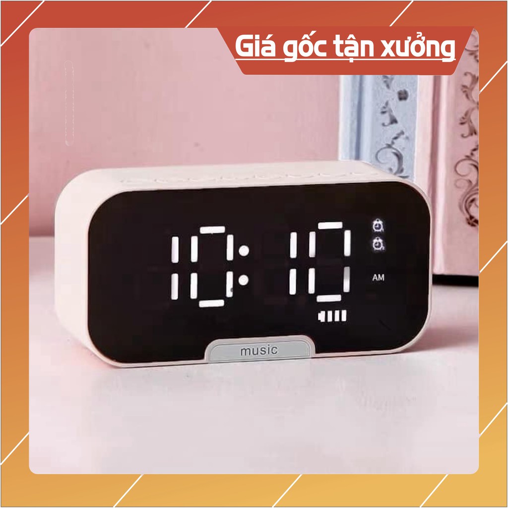 [ sale mùa hè] Loa bluetooth mini kèm đồng hồ báo thức .