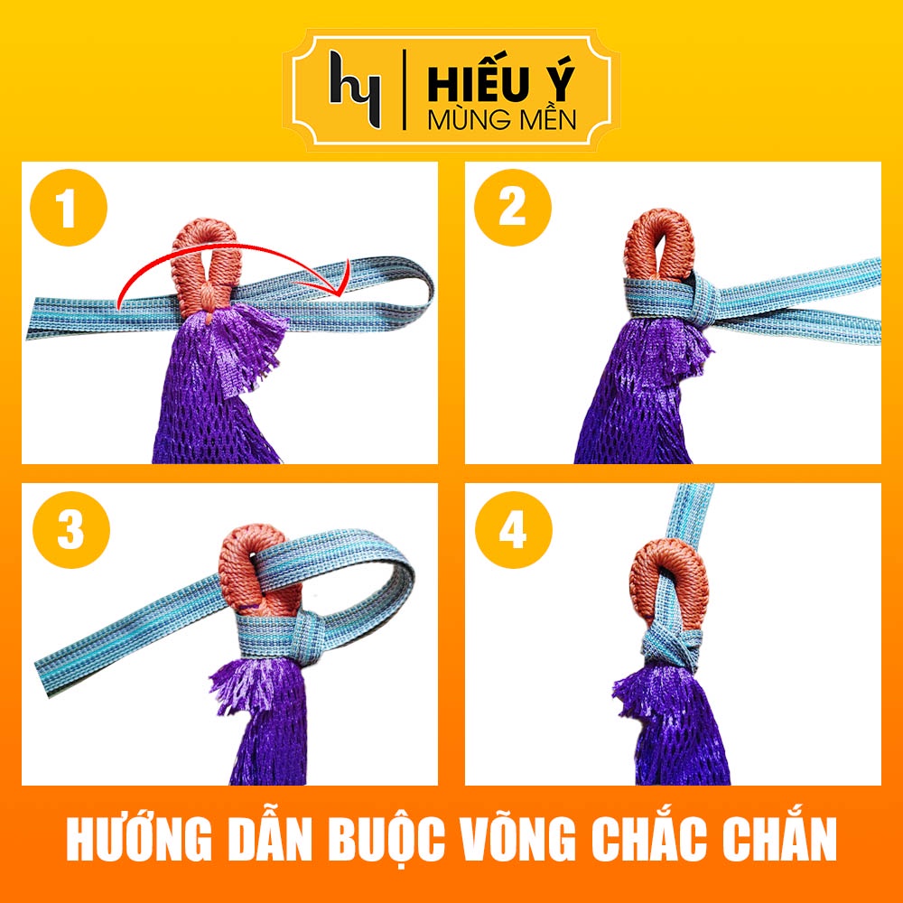 [TẶNG 4M DÂY] Võng lưới bó đầu 2m x 1m15 nhiều màu - ẢNH THẬT | Mùng mền Hiếu Ý