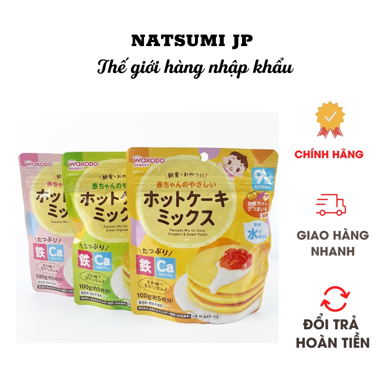 Bột Làm Bánh Pancake Wakodo Nhật Bản 100gr