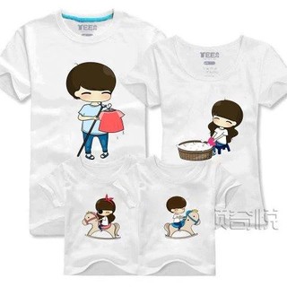 Áo gia đình chất cotton loại 1 đủ màu đủ size từ bé 5-100kg