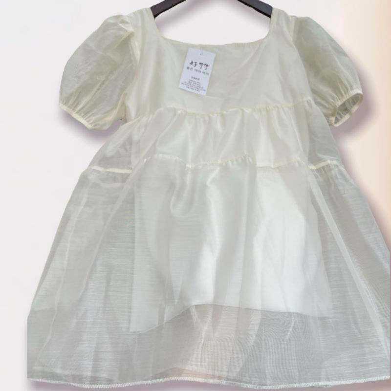 Áo Sơ Mi Bánh Bèo Baby Doll Công Chúa, Áo Tiểu Thư Chất Đũi Tơ