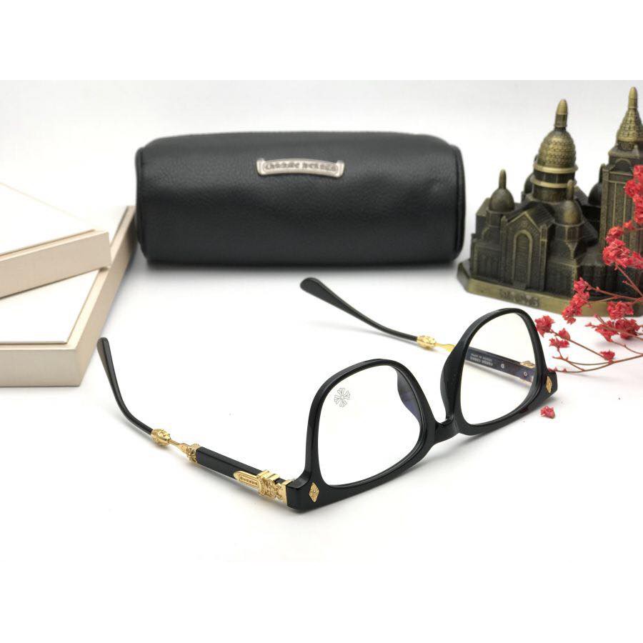 THANH LÝ Kính Lỗi nhẹ NSX Kính mắt giả cận chrome hearts nam nữ bản gọng kim loại THANH LÝ