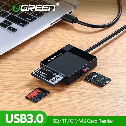 Đầu đọc thẻ nhớ SD/TF/CF/MS chuẩn USB 3.0 Ugreen 30229 - Hàng Chính Hãng