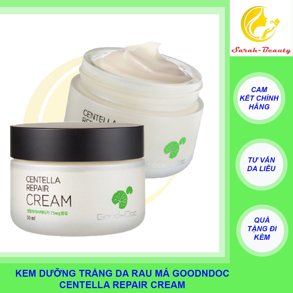 [CHÍNH HÃNG] Kem dưỡng trắng da rau má GoodnDoc Centella Repair Cream 50ml