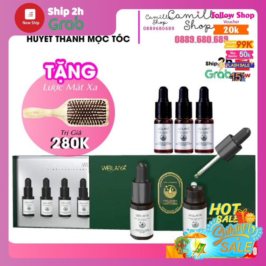 Hỗ trợ Mọc Tóc với Huyết thanh Serum Mọc Tóc Weilaiya Chính Hãng