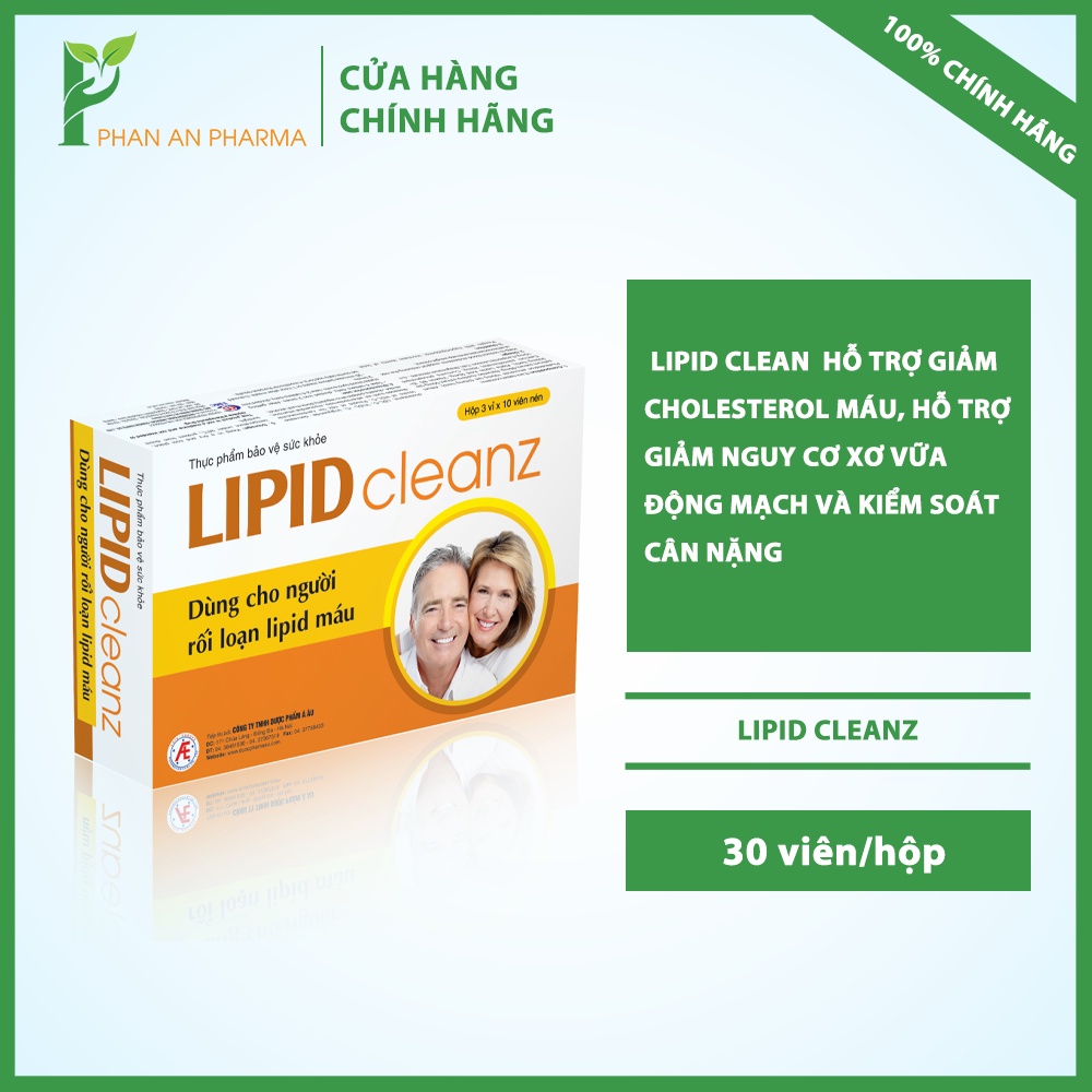 Lipid Cleanz hỗ trợ giảm cholesterol máu, hỗ trợ giảm nguy cơ xơ vữa động mạch và kiểm soát cân nặng - Phan An CN386