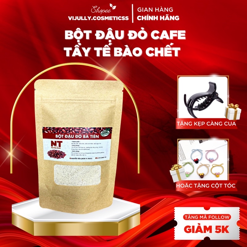 Bột đậu đỏ cafe tẩy tế bào chết cho face &amp; body handmade