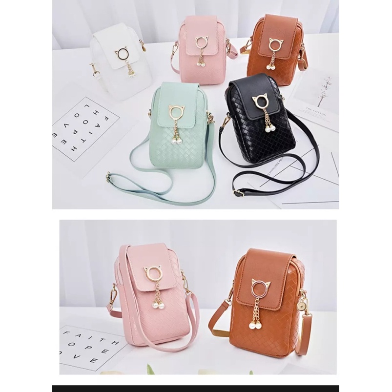 Túi đeo chéo nữ dễ thương da mềm MÈO nhỏ đi chơi cá tính