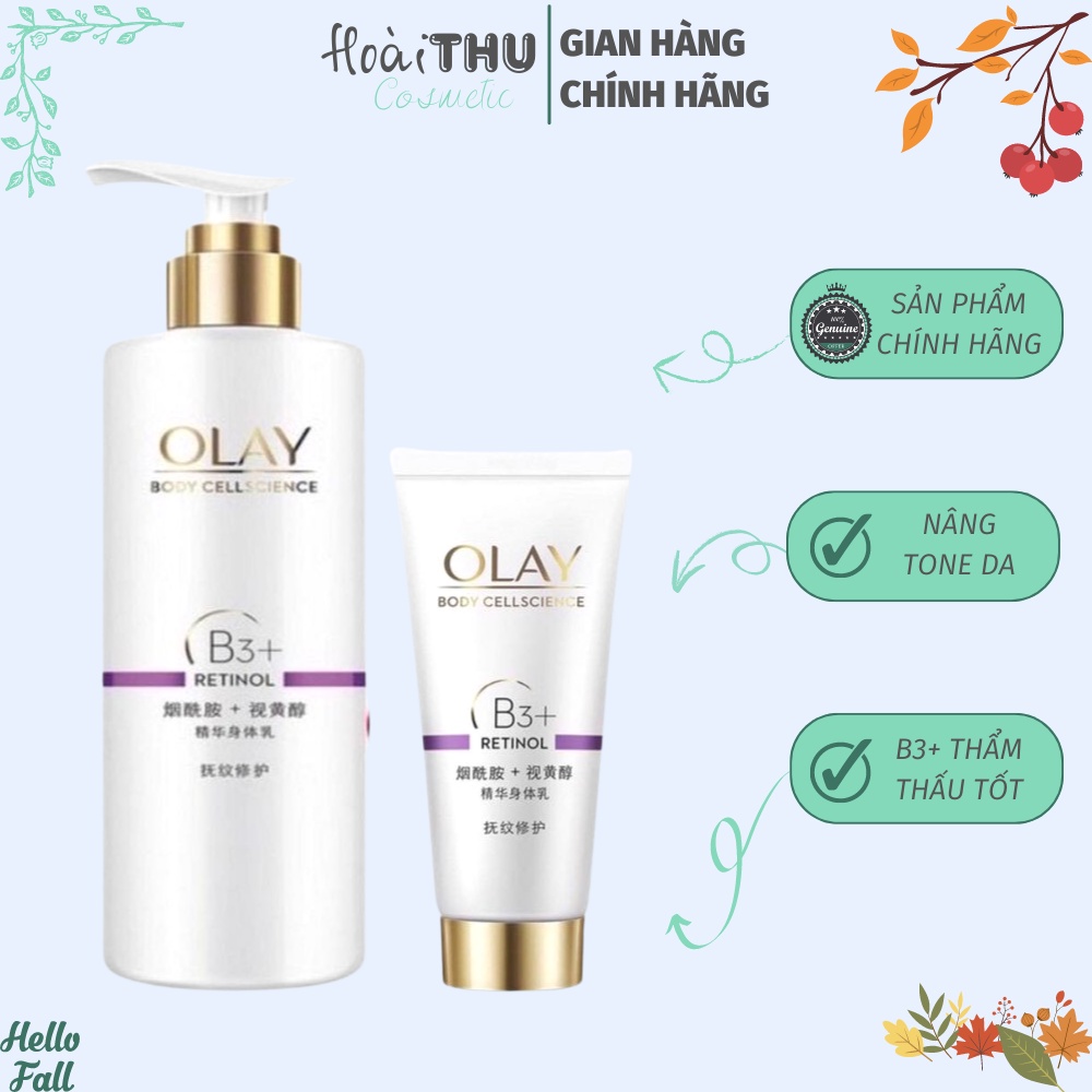 Dưỡng Thể Dưỡng Trắng Olay ⚡ SALE KỊCH SÀN ⚡ Dưỡng thể Olay B3 Retinol trắng sáng mịn màng cho làn da của bạn