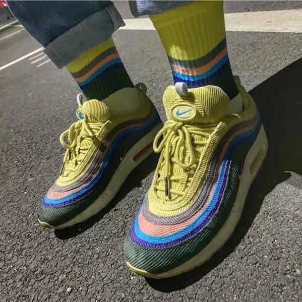 AirMax Shanghai Vớ Cotton Dài Họa Tiết Sọc Ngang Phong Cách - Sean Wotherspoon