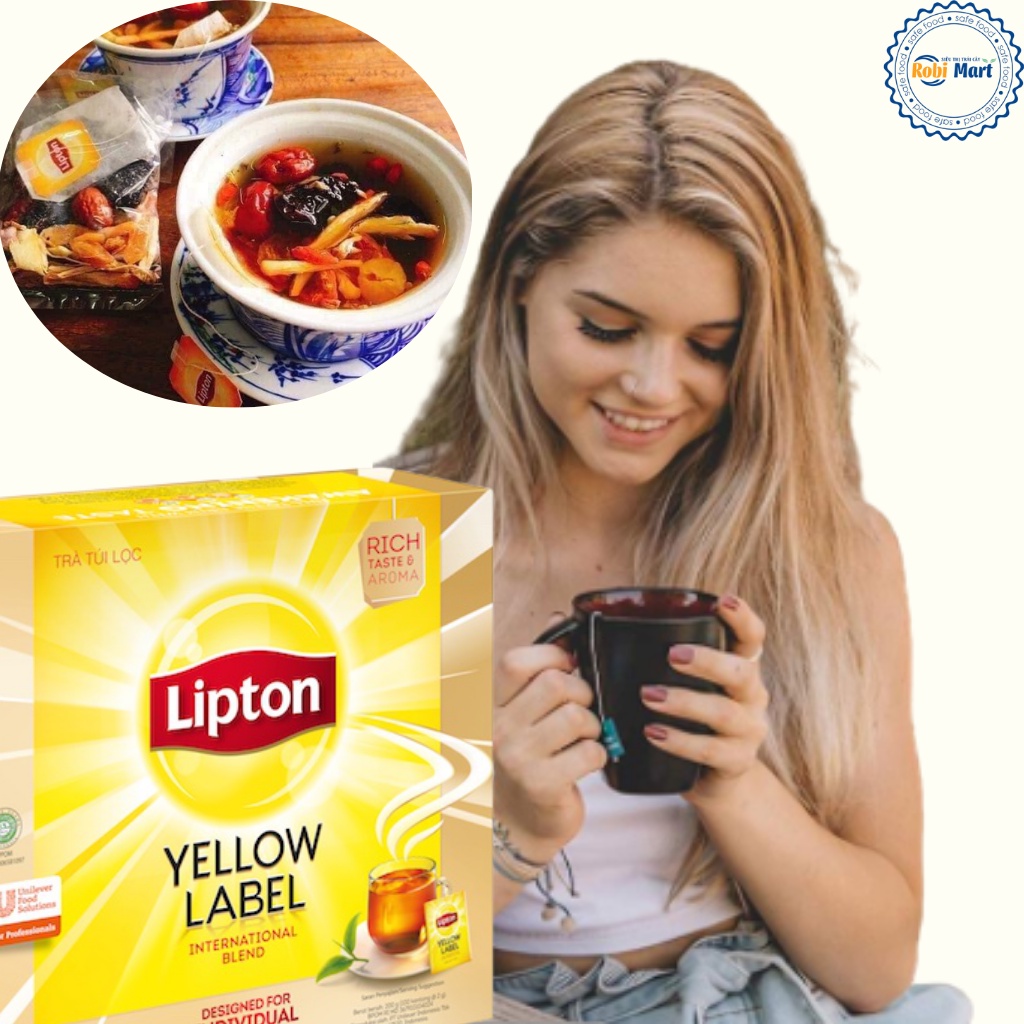 Trà Lipton xí muội thảo mộc set 10 gói thanh nhiệt giải độc