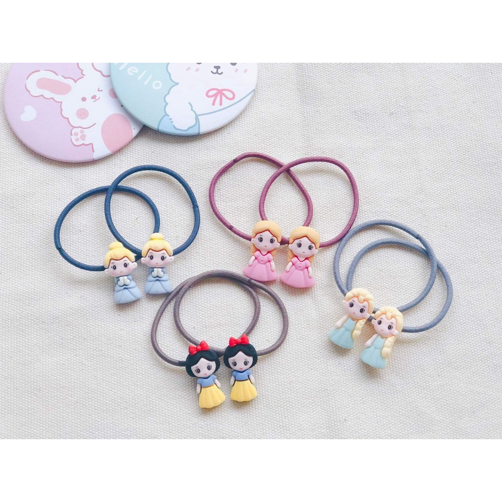 4 dây buộc tóc hình gấu/dâu tây/ khủng long/đám mây đáng yêu cho nữ