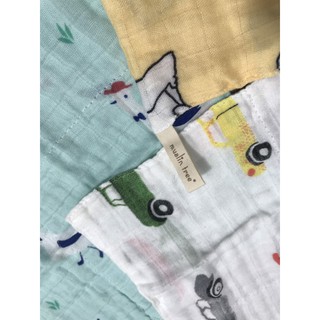 sét 3 khăn sữa sợi tre muslin tree