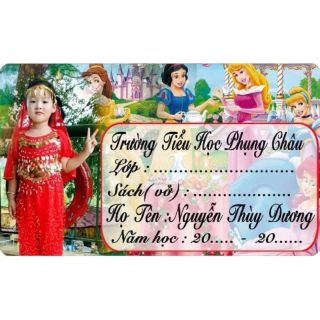 Nhãn vở in hình và chữ theo yêu cầu