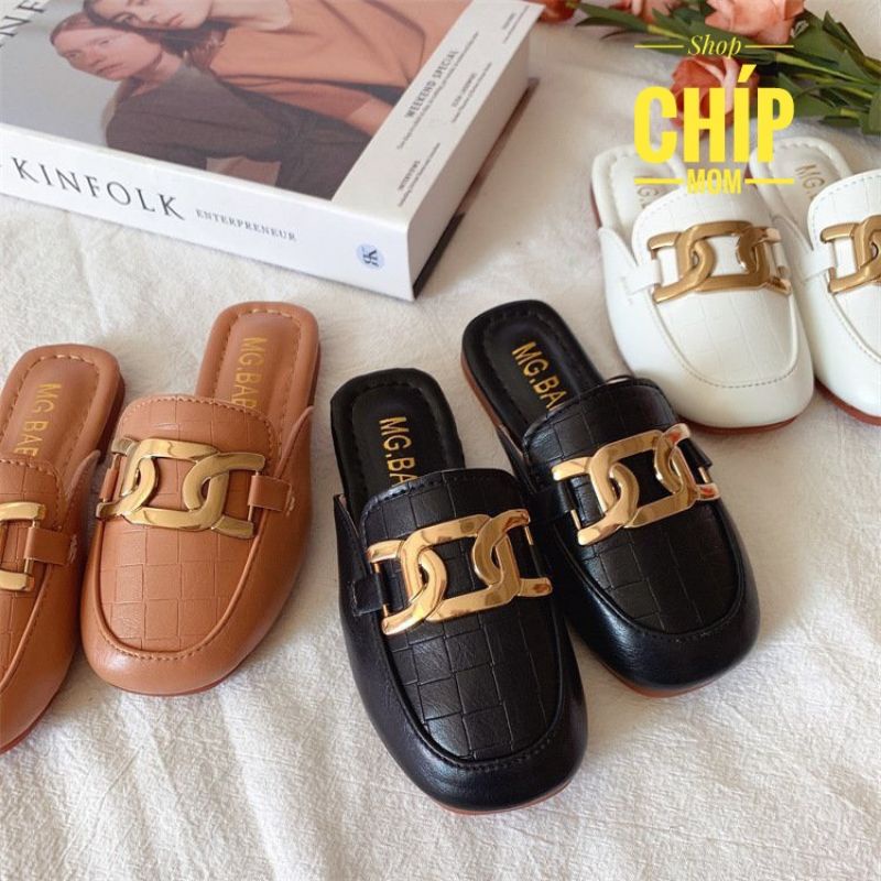 sandal bé gái dép sục cho bé đế dẻo êm chân đã PU bít mũi bảo về chân Mg baby sành điệu full hộp v599