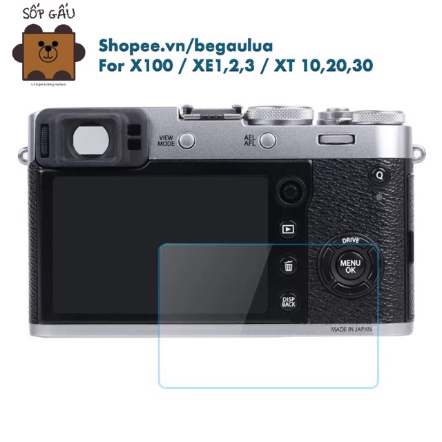 Miếng dán màn hình cường lực máy ảnh fujifilm Xe1,2,3/x100/xt10,20,30 PenF 7cmx4,5cm