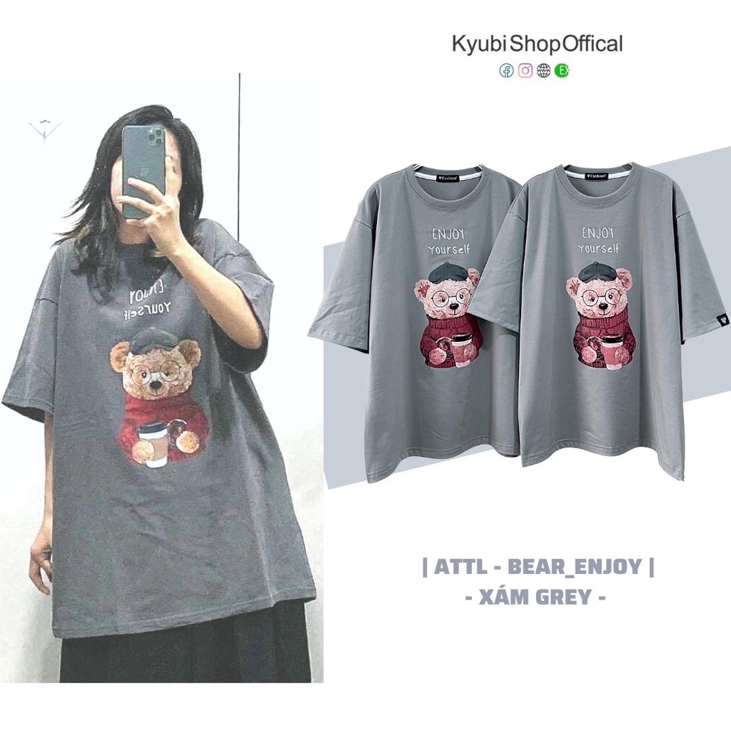 Áo thun tay lỡ Ulzzang Kyubi cotton phom rộng unisex họa tiết cá tính [Nhiều Mẫu LIST26] - Tee Tshirt Kyubi ATTL26