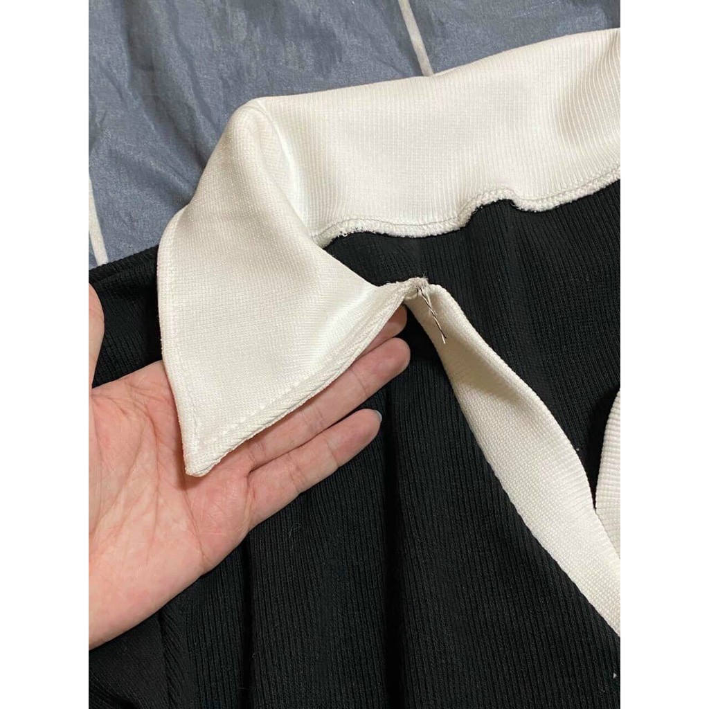 Váy Body Nữ, Váy Polo Cổ Trắng Khoét Ngực Siêu Xinh Hàng Loại 1 | BigBuy360 - bigbuy360.vn