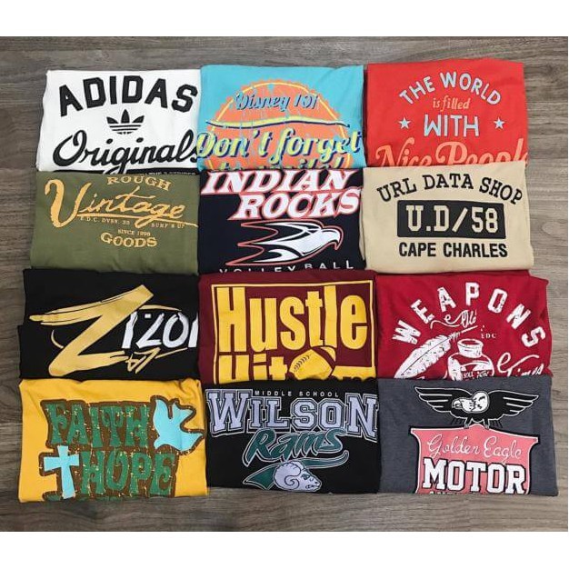 Áo thun mỹ 2hand,Áo phông mỹ Mẫu Random Được chon màu và size 2hand vintage secondhand