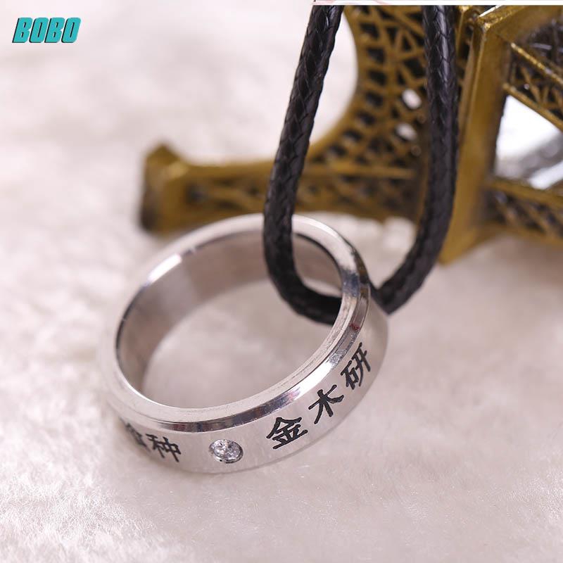 [Trong Kho] 1Pc Jewelry Cosplay Tokyo Ghoul Ken Kaneki Ring Wedding Bands for Women Sterling Silver