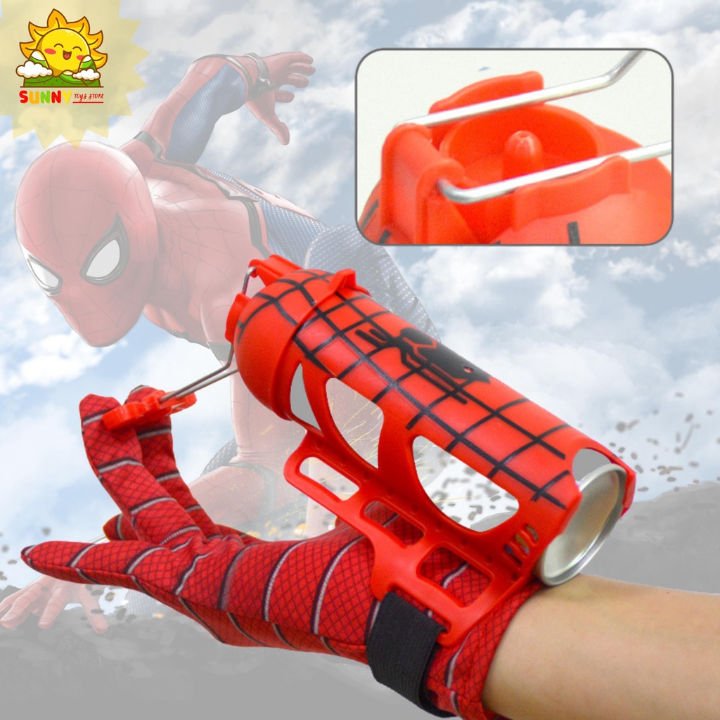 Bộ đồ chơi Găng tay Người nhện - Spider Man - Mô phỏng người nhện phóng tơ nhện độc đáo, chất liệu an toàn