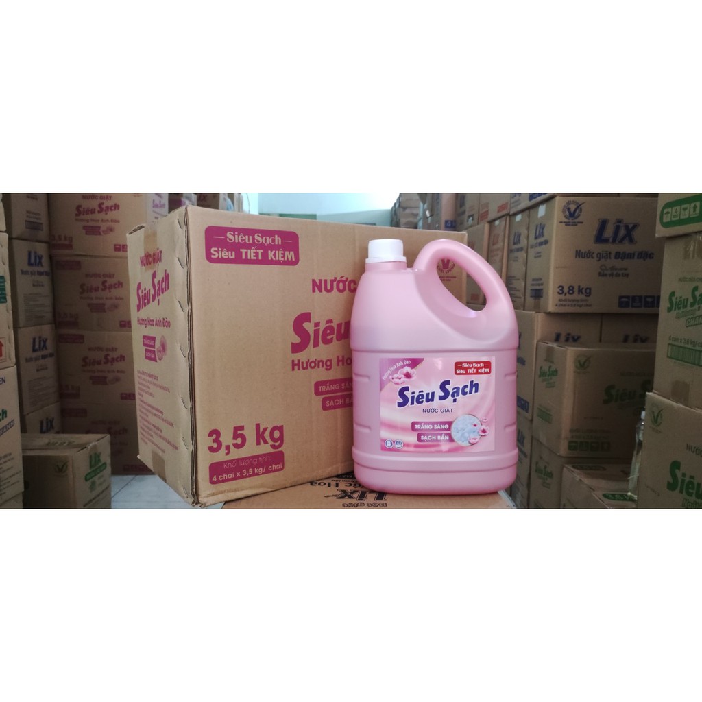 Combo 4 chai Nước giặt Lix Đậm đặc 3.6kg