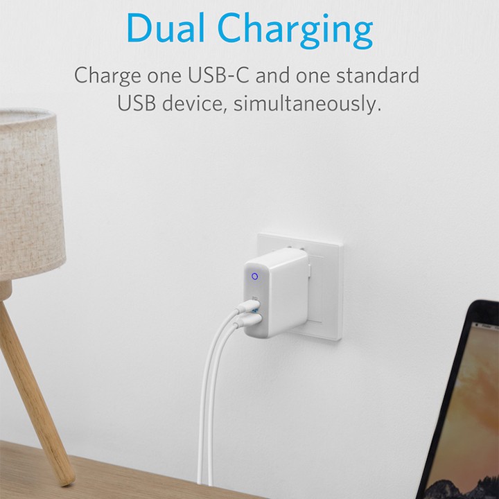 Củ sạc nhanh iPhone 12 Series, iPad Pro, Macbook Air ANKER A2321 PowerPort II 49.5W (1C 30W - 1A QC 3.0 19.5W)