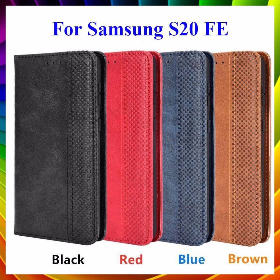Bao da dạng ví Samsung Galaxy S20 FE (cam kết xịn) hit nam châm, ngăn đựng thẻ ATM tiền tiện lợi