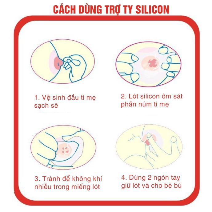 Bộ 2 núm trợ ty Silicon siêu mềm cho mẹ, Trợ ti cho bẹ và bé