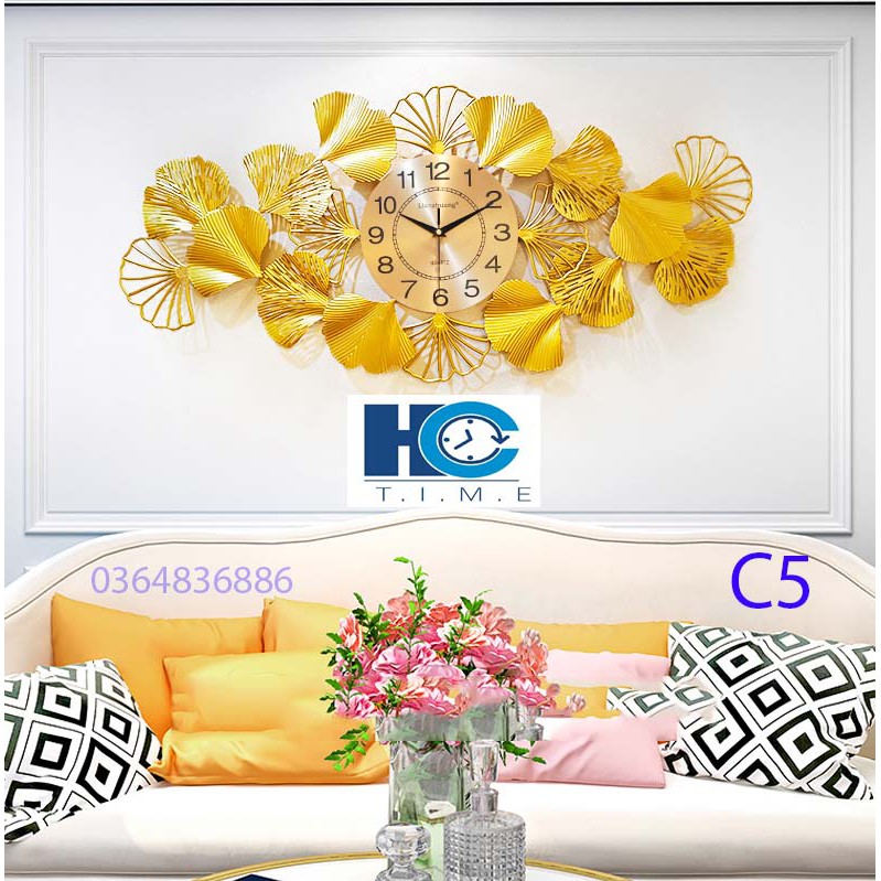 Đồng hồ treo tường trang trí decor C5 kích thước 100x45 cm