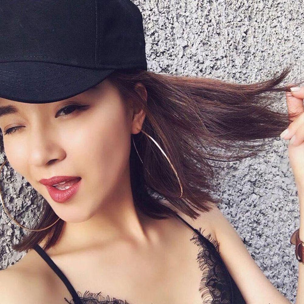 1 Đôi Bông Tai Tròn Phong Cách Punk Dành Cho Nữ