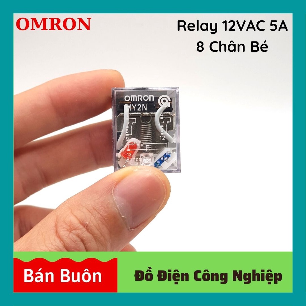 Relay omron 12v 8 chân, rơ le trung gian 12v