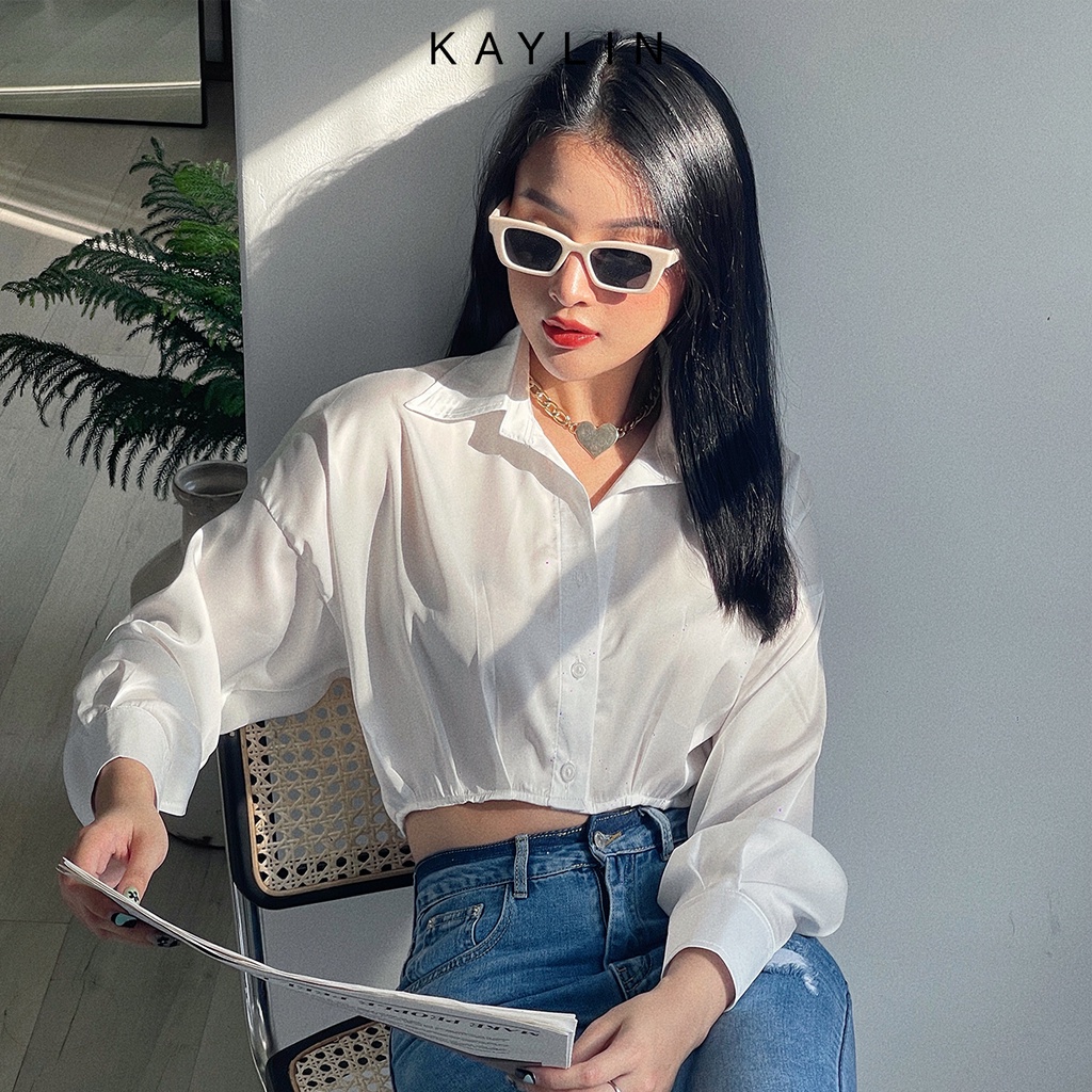Áo sơ mi croptop N1726 - KAYLIN